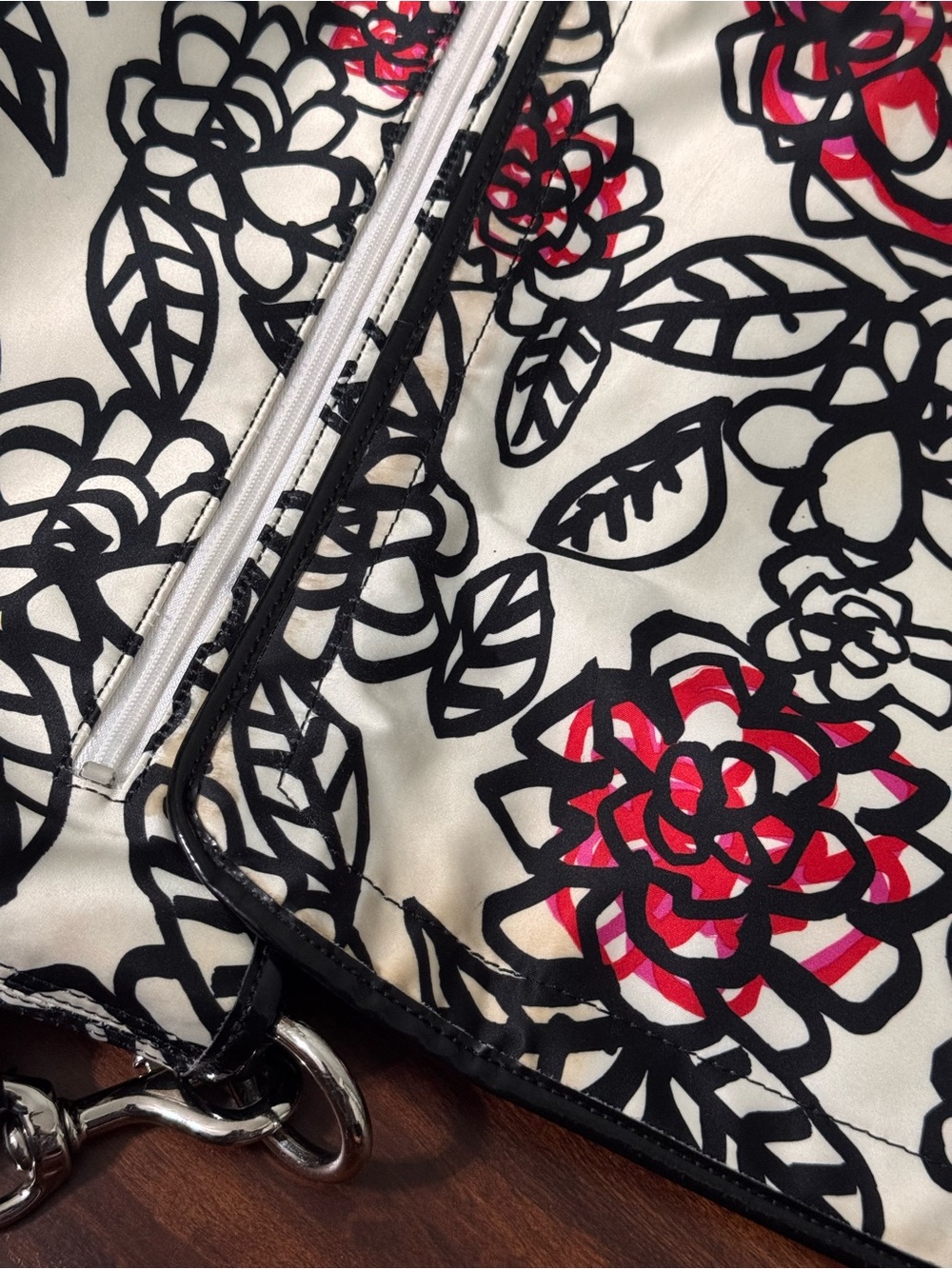 Coach Y2K Sateen Poppy Daisy Kyra Floral Graffiti Large Messenger Crossbody Bag - Picture 11 of 12